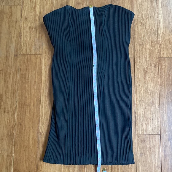 NBD Black Strapless Ribbed Dress Size M NWT - Picture 4 of 6